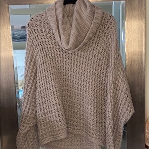 Holed Cowl Neck Sweater